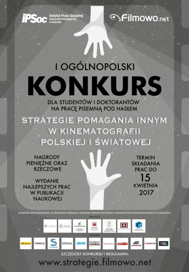 „Strategie pomagania innym w kinematografii polskiej i światowej” – konkurs