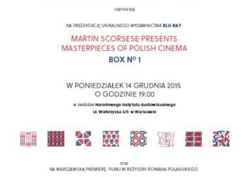 Prezentacja wydawnictwa „Martin Scorsese Presents: Masterpieces of Polish Cinema”