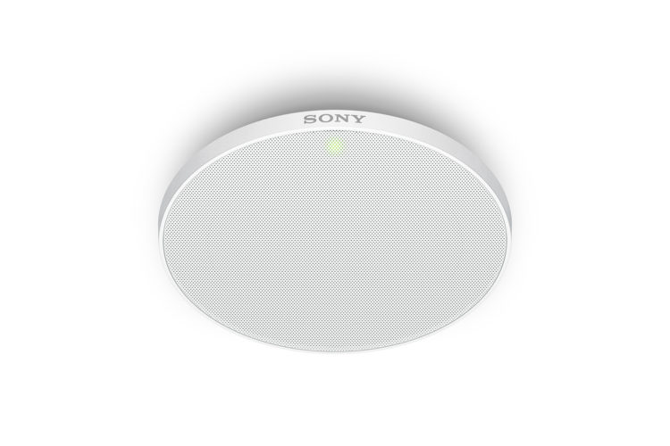 Sony wprowadza sufitowy mikrofon IP z technologią kształtowania wiązki i funkcjami wzmacniania mowy oraz nagrywania wyraźnego dźwięku