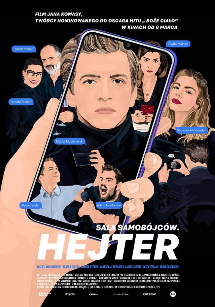 Prezentujemy plakat do filmu „Sala samobójców. Hejter”, którego autorką jest Olka Osadzińska