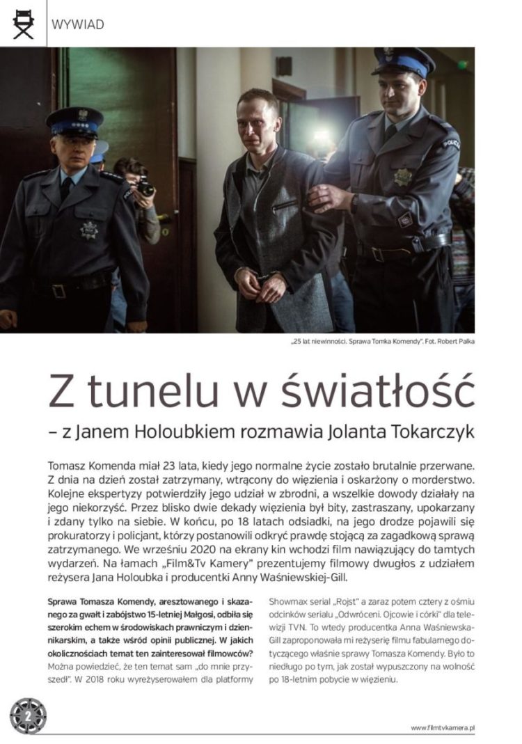 „25 lat niewinności. Sprawa Tomka Komendy” jednym z filmów tegorocznego Camerimage (14-21 listopada), a w jesiennej „Film Kamerze” rozmowa z reżyserem Janem Holoubkiem.